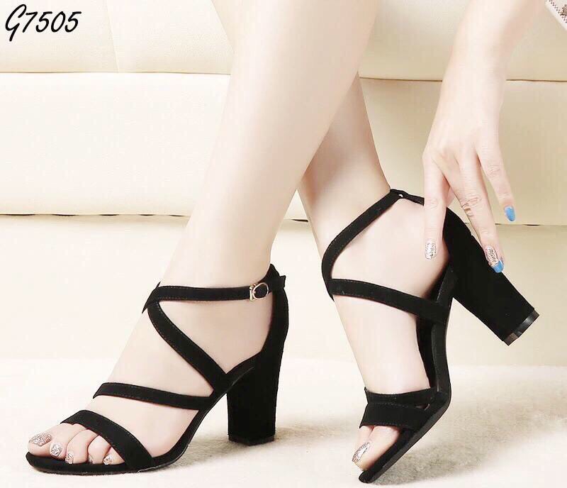 [HCM]Giày sandal nữ cao gót 7 phân - 7505
