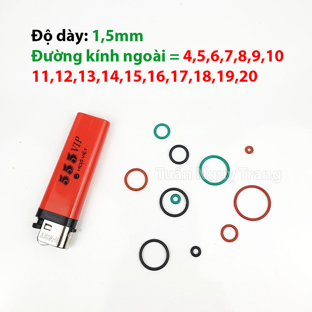 *1,5mm - Gioăng sim cao su nhỏ loại dày 1,5mm