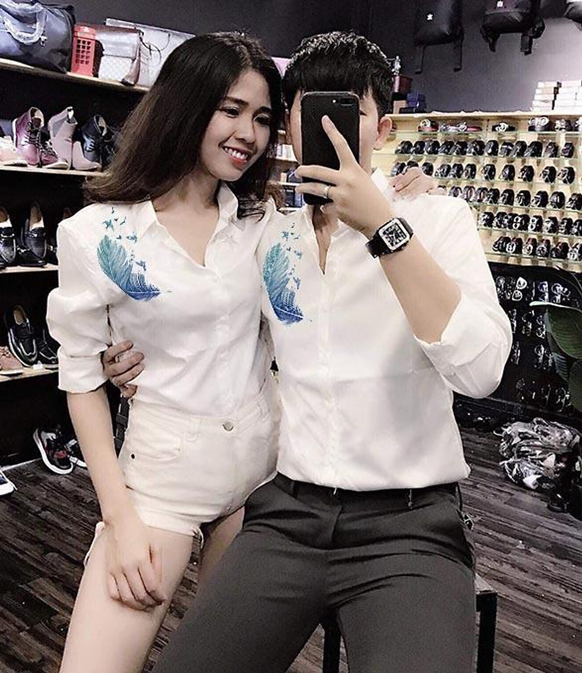 Áo sơ mi đôi