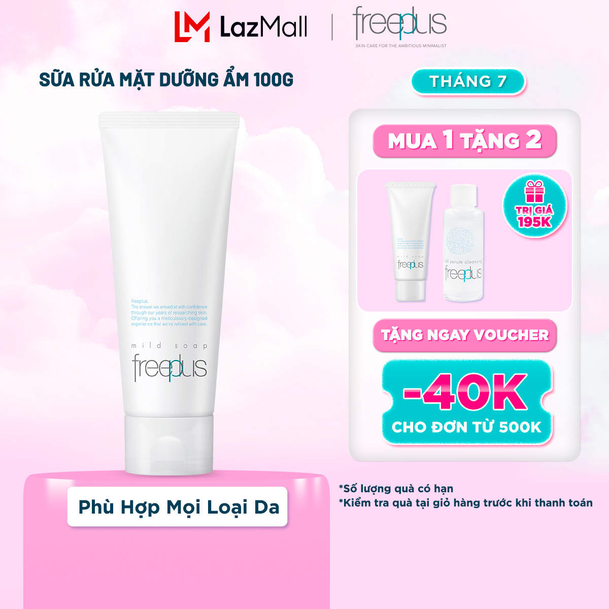 Sữa Rửa Mặt Dưỡng Ẩm Freeplus 100g