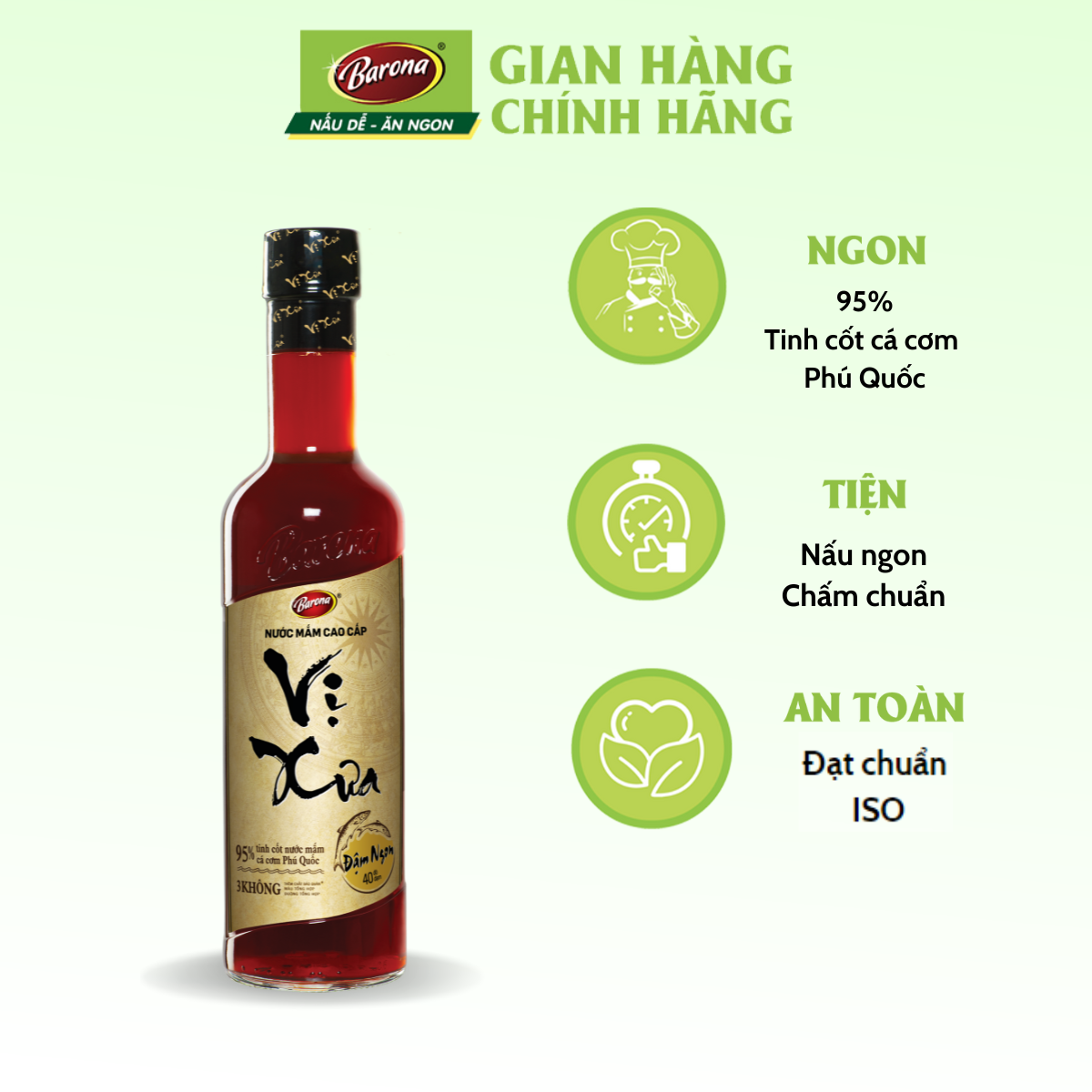 Nước mắm Phú Quốc Cao Cấp Vị Xưa 40 độ đạm 250ml