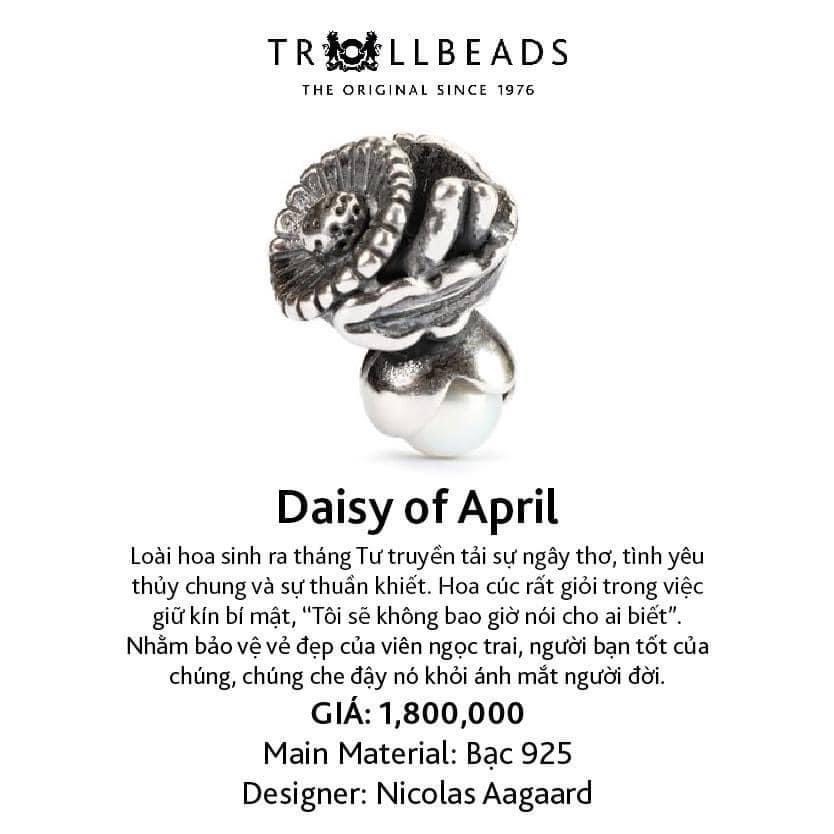 Trollbeads bead bạc cao cấp daisy of april tagbe_00030