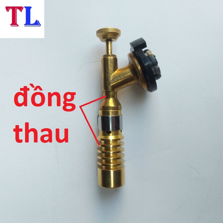 Đèn khò, Đầu khò gas đồng cao cấp khò ga chuyên dụng cho thợ cơ khí (có vòng chỉnh oxy ) sử dụng bình gas mini