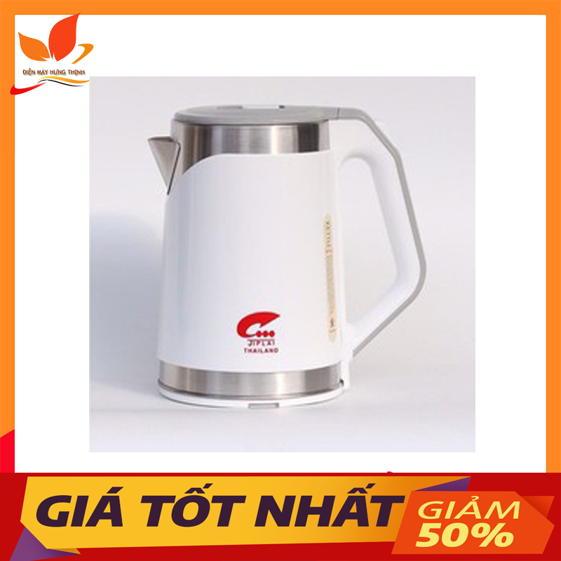 Bình đun siêu tốc jiplai ekj318 - 1500w 2l - thiết kế inox cao cấp & an toàn - tự ngắt khi nước sôi và khi cạn nước - hàng phân phối chính hãng bảo hành 1 năm