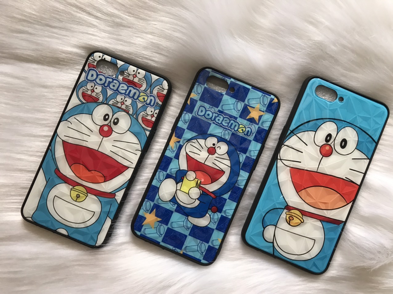Ôp lưng 3D kim cuơng Doremon Oppo A3S/A5/Realme C1