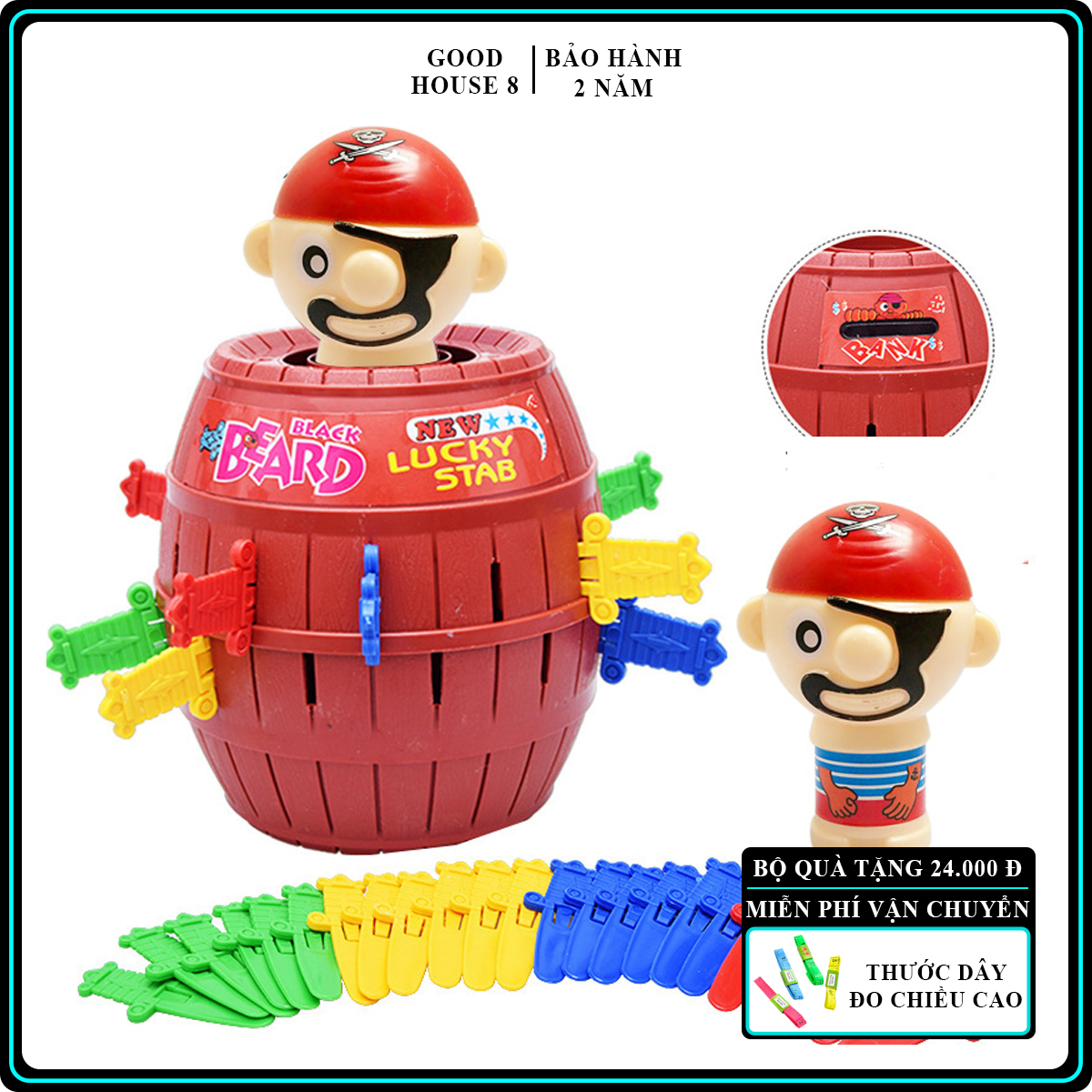 Đồ chơi đâm hải tặc Pirate siêu kịch tính cho bé, Bộ đồ chơi Hải tặc vui nhộn cực hài, Đồ chơi giúp trẻ nhạy bén và nhanh nhẹn, Món quà thú vị tặng Bé