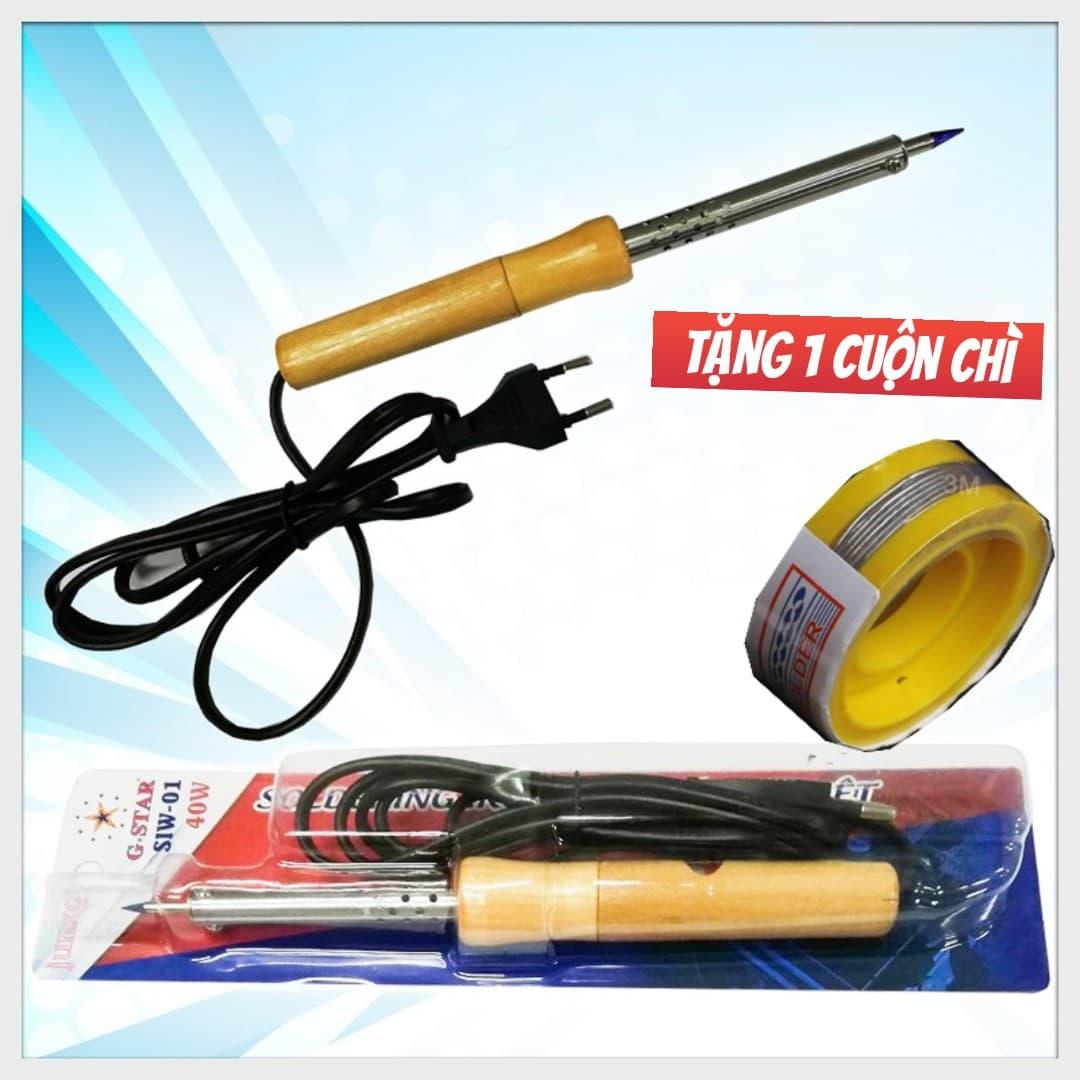 MỎ HÀN CHÌ CÁN GỖ 40W CAO CẤP GSTAR TẶNG 1 CUỘN CHÌ