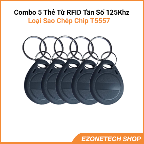 Combo 5 thẻ từ rfid sao chép tần số 125khz chip t5557