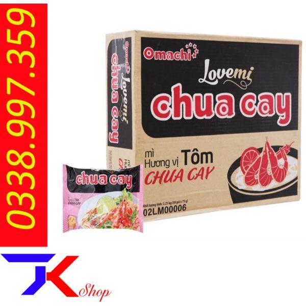 Thùng Mì Omachi Lovemi tôm chua cay 30 gói