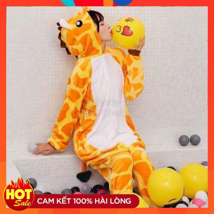 Bộ đồ thú hươu cao cổ ⭐ freeship ⭐ bộ đồ thú hưu dễ thương đủ size người lớn và trẻ em