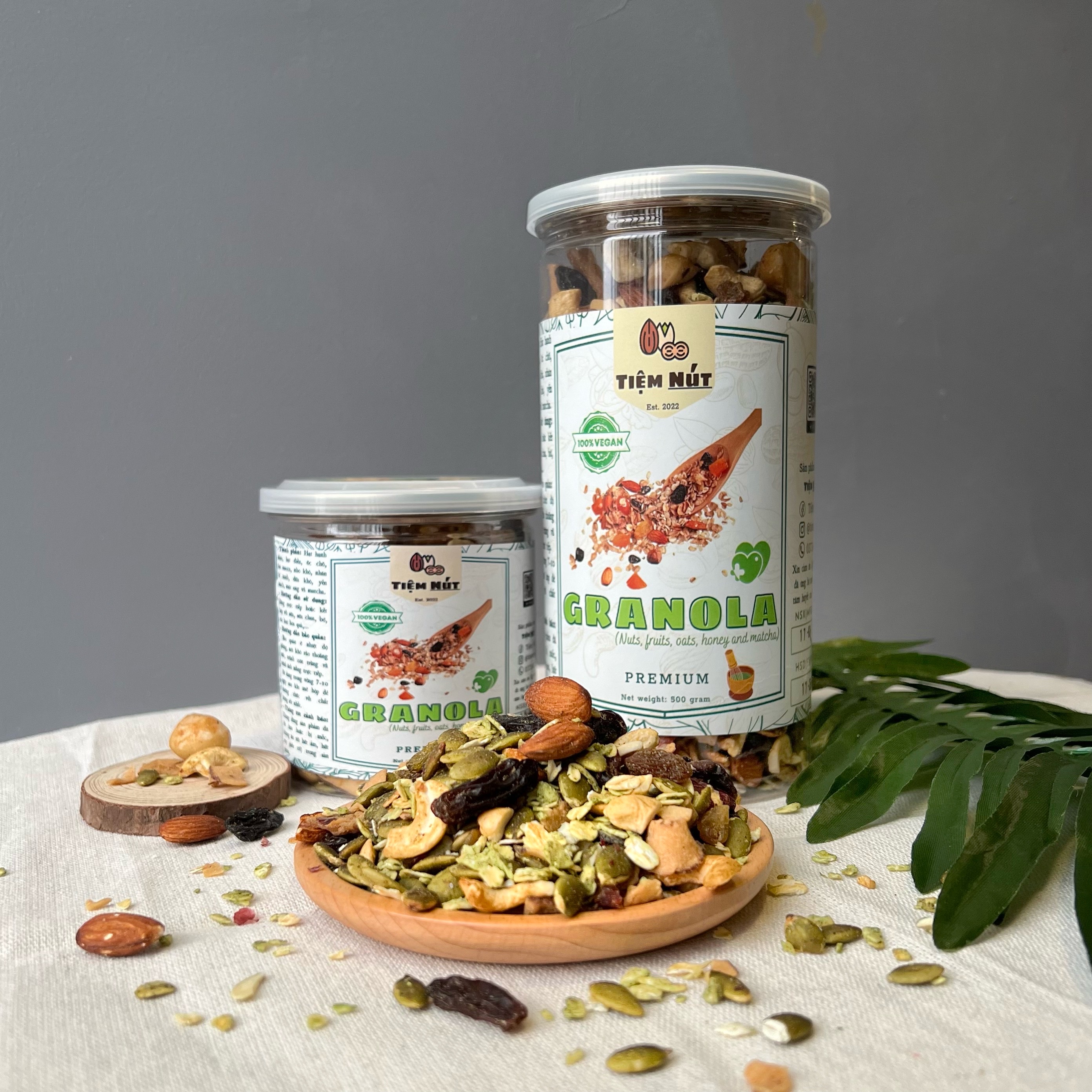 Ngũ cốc granola matcha nướng mật ong nhiều hạt tiệm nút ăn kiêng healthy 500 gram - ngũ cốc giảm cân tự nhiên