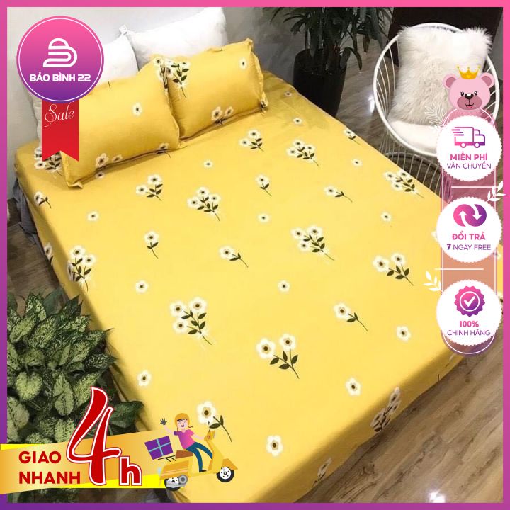 Ga giường cotton poly mịn mát đủ size Bảo Bình 22 - Chat chọn mẫu - ga nệm, ga bọc nệm, ga trải giường