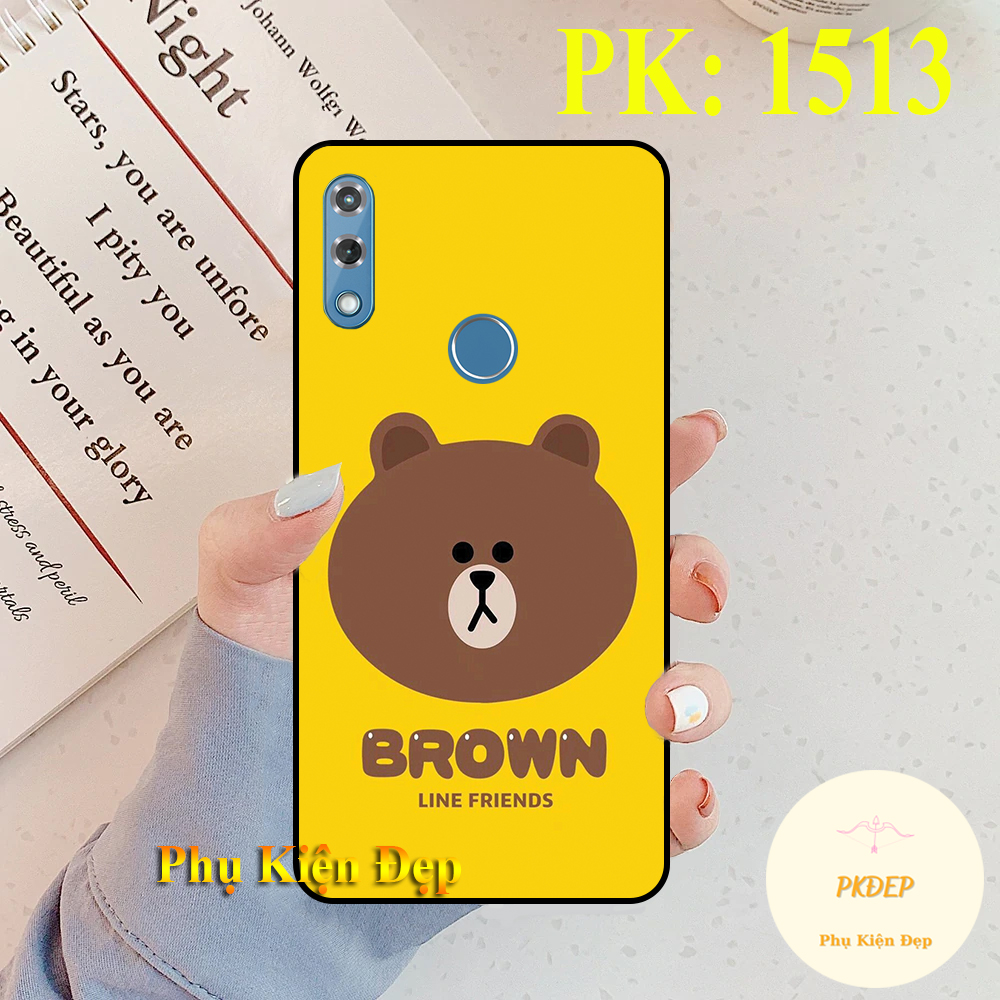 [HCM]Ốp lưng Vsmart Star 3 dẻo đen  in hình Gấu Nâu cute