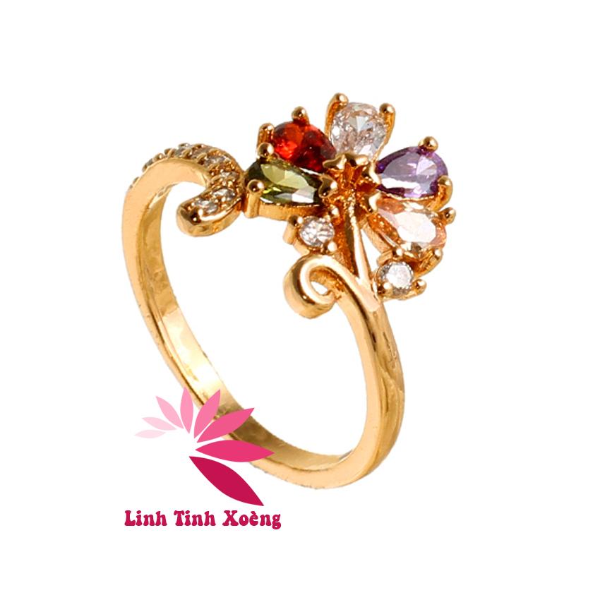 Nhẫn nữ mạ vàng cao cấp Gold-Ocean MKM4