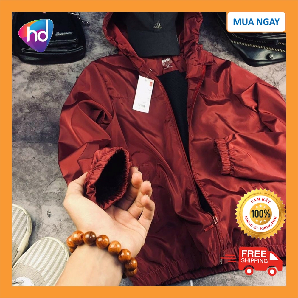 Áo Khoác Gió Thể Thao Màu Đỏ - Áo Khoác Gió Nhẹ - Áo Khoác Gió Nam Nữ - Áo Khoác Gió Chống Nước Cao Cấp - Áo Khoác Dù - áo khoác nam