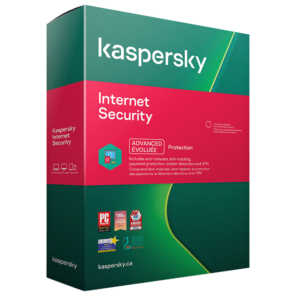 Diệt virus 1key - 3key - 5key Kapersky internet PC/12T---box-----NTS bảo vệ trên máy và trên không gian mạng web Chính Hãng