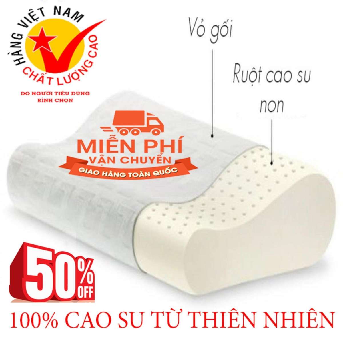 GỐI CAO SU NON CHỐNG NGÁY, GỐI CHO NGƯỜI ĐAU ĐỐT SỐNG CỔ, CAO SU NON TỰ NHIÊN, SIÊU ÊM ÁI, THOÁNG KHÍ, CHỐNG ĐAU MỎI VAI GÁY, CÂN BẰNG CUỘC SỐNG, CẢI THIỆN SỨC KHỎE - TẶNG THẺ BẢO HÀNH TOÀN QUỐC