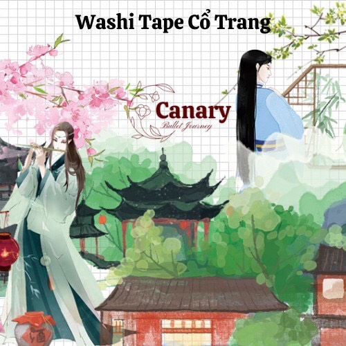 Washi tape phong cảnh cổ trang Canarystore54 