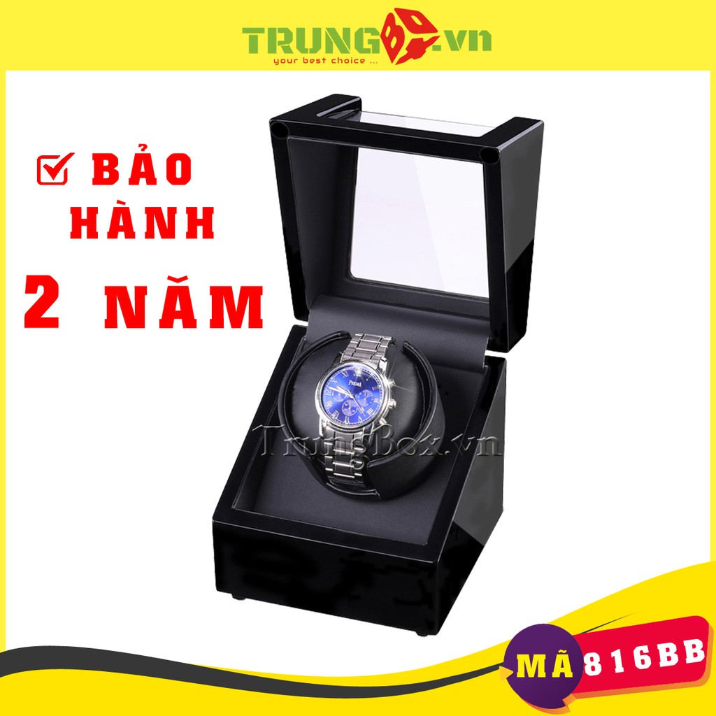 Hộp Đựng Đồng Hồ Cơ 1 Xoay Vỏ Gỗ Sơn Mài - Mã 816BB