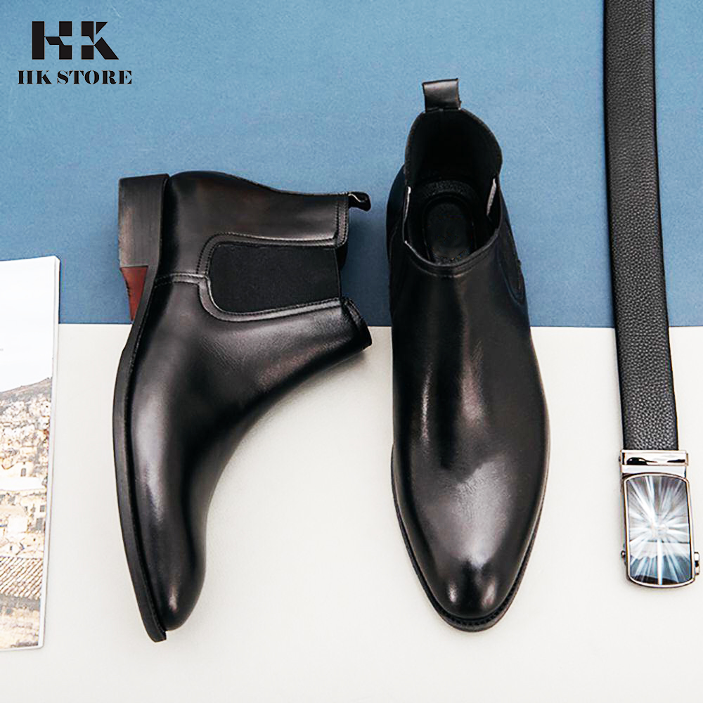 Giày Chelsea Boots nam da bò thật BẢO HÀNH 12 THÁNG hàng cao cấp kiểu dáng thời trang hot trend 2022