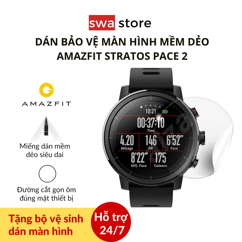 Dán màn hình Amazfit Stratos tặng kit vệ sinh màn SWASTORE