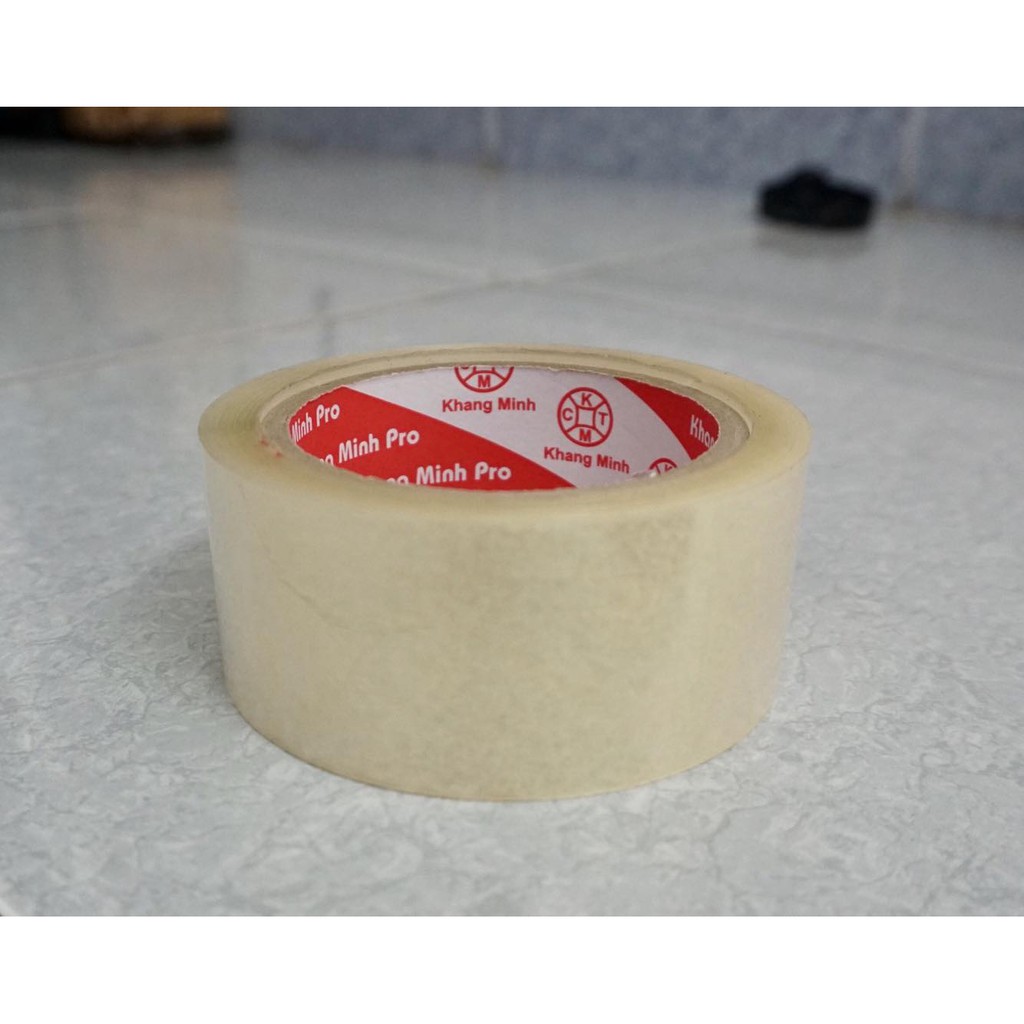 1 cây băng keo đóng hàng siêu dính cuộn 200 yar, 1,1kg lỗi mỏng