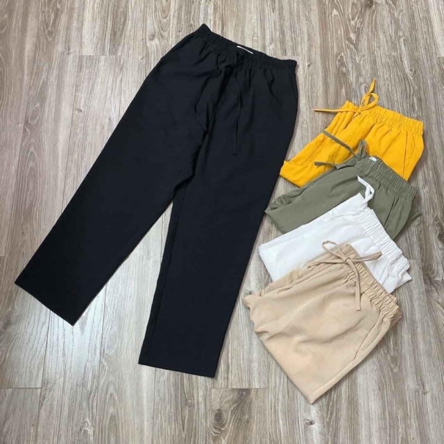quần baggy đũi dáng lỡ 3 màu mềm mát