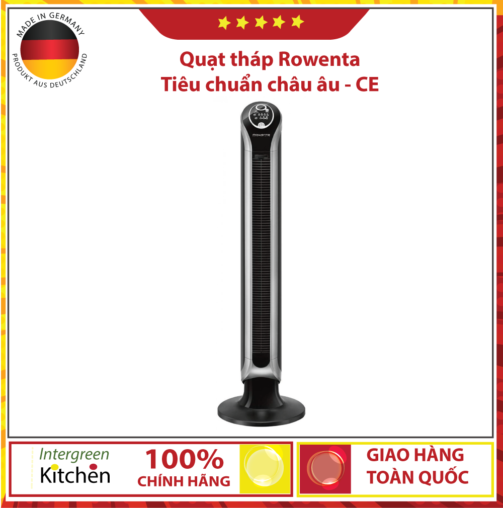 Quạt tháp Rowenta VU6670 công suất 40W 3 tốc độ- quạt mùa hè mát như quạt cây thích hợp phòng điều hòa