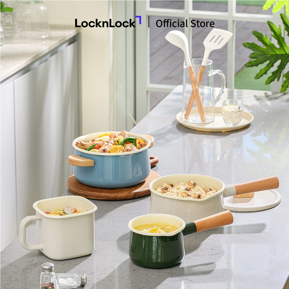 Nồi Mellow LocknLock Suit CSU - Đường kính 12cm / 14cm / 18cm - Có tay cầm, sử dụng được bếp điện từ