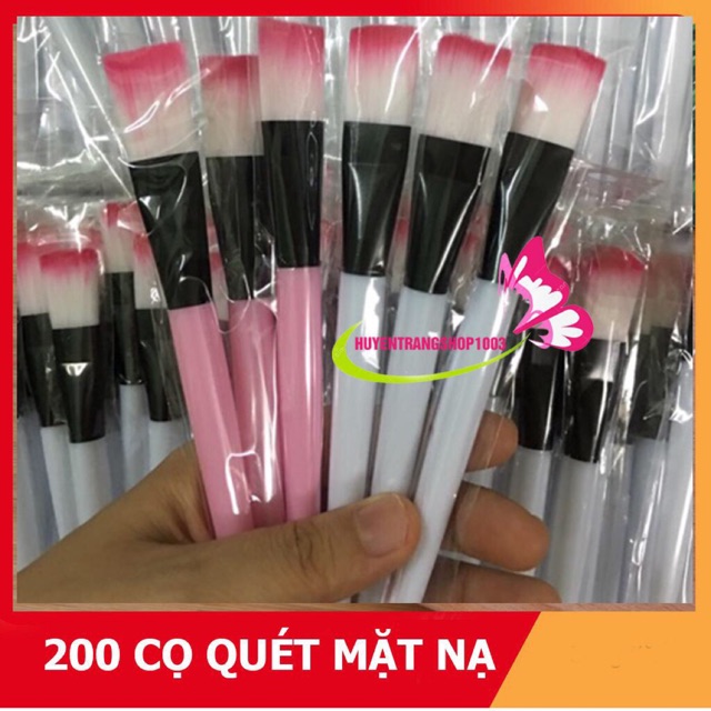 Sỉ 200 cọ quét mặt nạ cọ đắp nạ cọ mask cọ nạ silicon cọ cán hồng có video thật