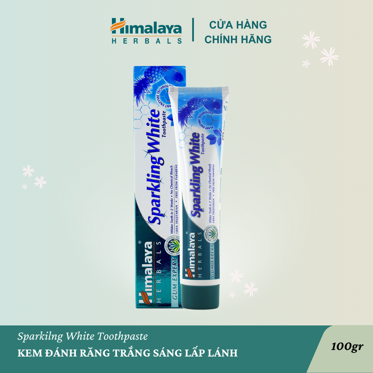 Kem đánh răng trắng sáng -  Himalaya Sparkling White Toothpaste 100 g