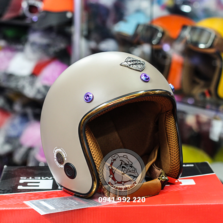 [Titan Gr5]Mũ bảo hiểm 3/4 Napoli Sh Ruby New