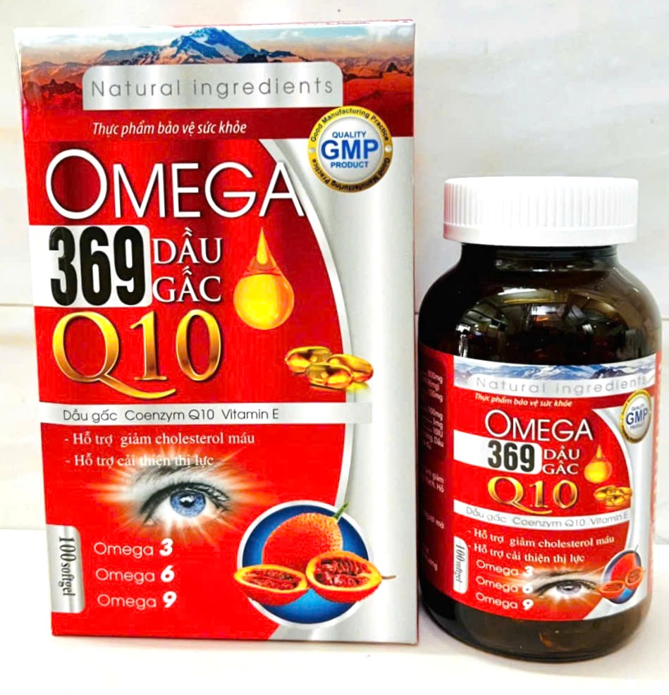  Viên Uống Bổ Mắt OMEGA 369 dầu gấc q10 Bổ Sung Omega Dầu Cá Dầu Gấc Vitamin E Chống Oxy Hoá Mắt Sáng Khoẻ 