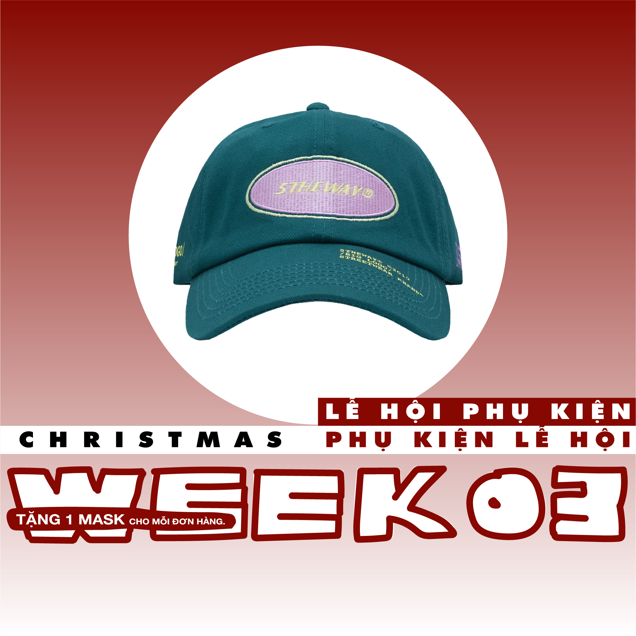 5theway® /oval/ unstructure washed dad cap™ in storm aka nón lưỡi trai xanh lá