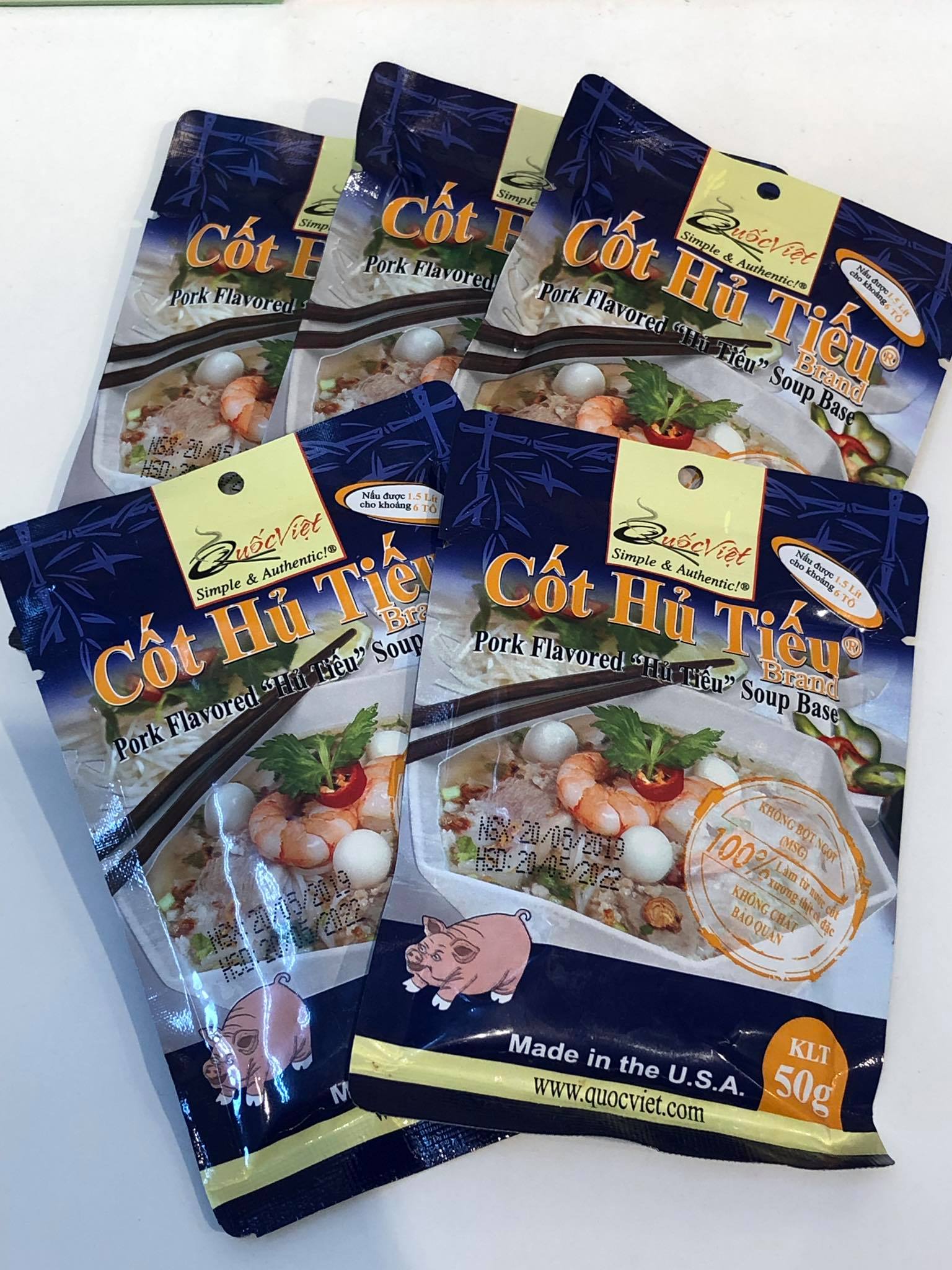 Gia vị nấu cốt hủ tiếu quốc việt 50g