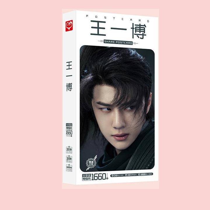 Postcard Vương Nhất Bác Hữu Phỉ lomo sticker in hình