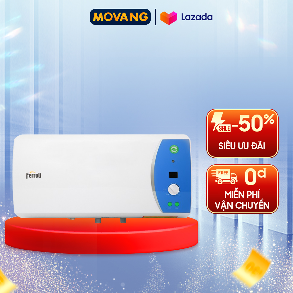 - máy nước nóng ferroli verdi 15l ae -dung tích 15 lít công suất làm nóng 2500w nhiệt độ tối đa 75 độ c