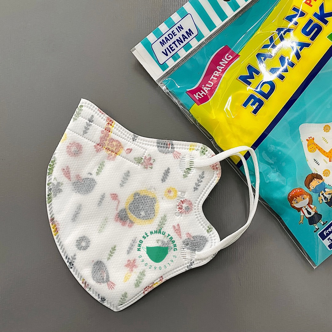 Khẩu trang mayan pm 2.5 3d mask for kids túi 5 cái