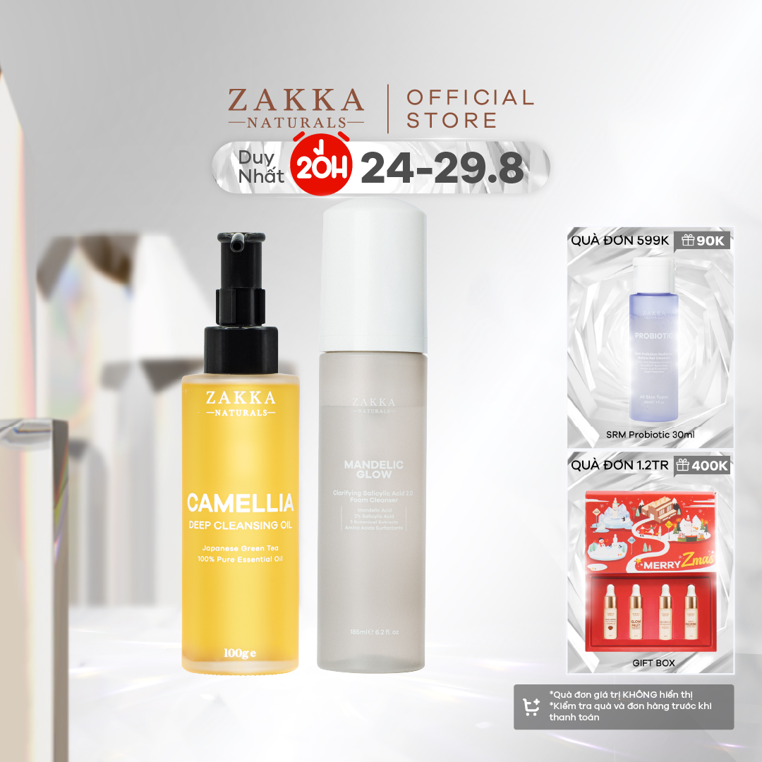 Combo Làm Sạch Gấp Đôi Zakka Naturals 12