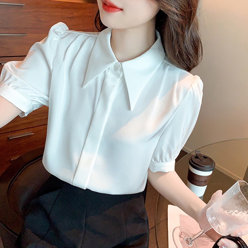 Áo sơ mi nữ tay lỡ phồng siêu xinh