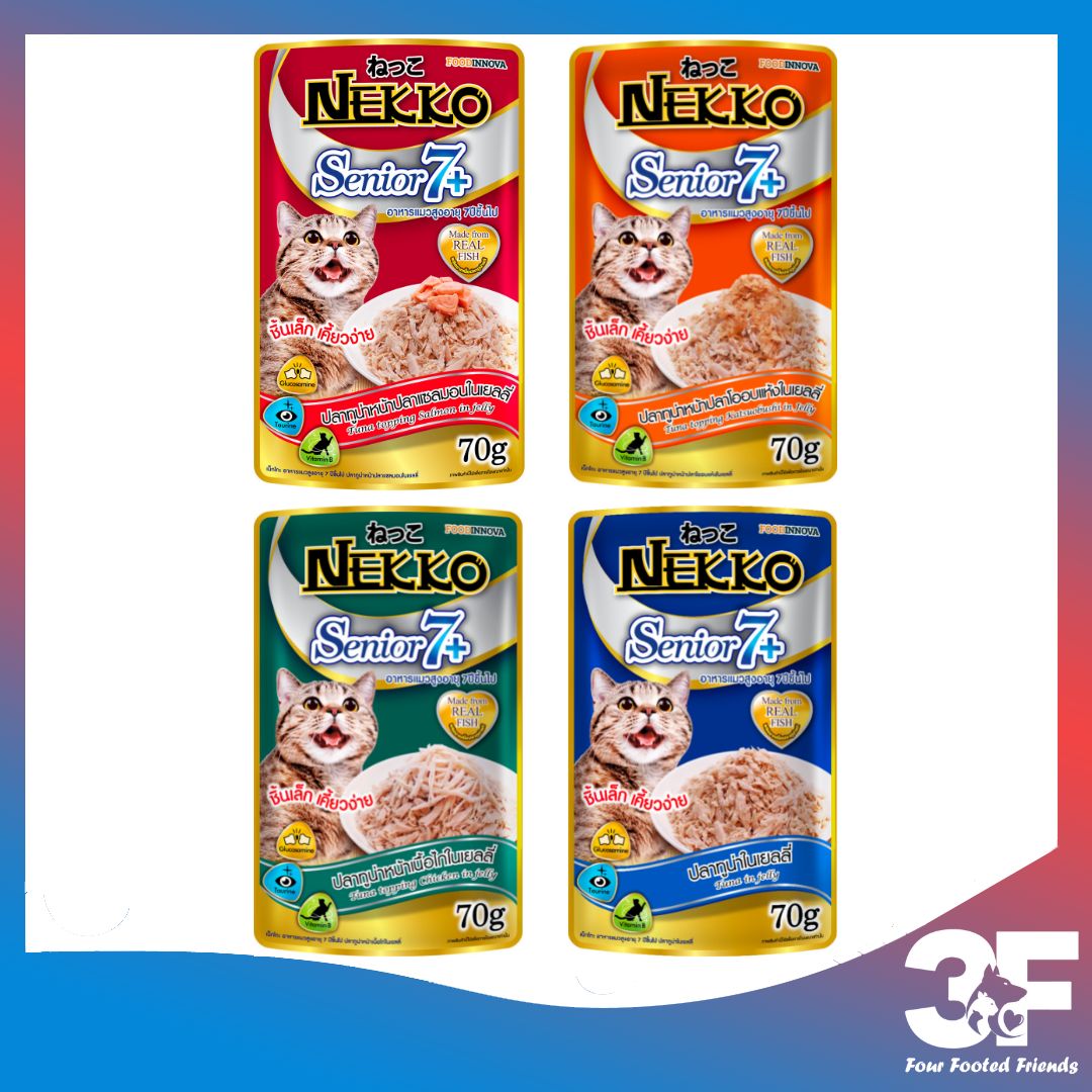 Pate nekko senior 7+ cho mèo lớn tuổi dạng thạch gói 70g