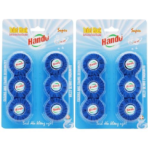 Bộ 2 vỉ 12 viên tẩy xanh làm thơm bồn cầu Hando BT33