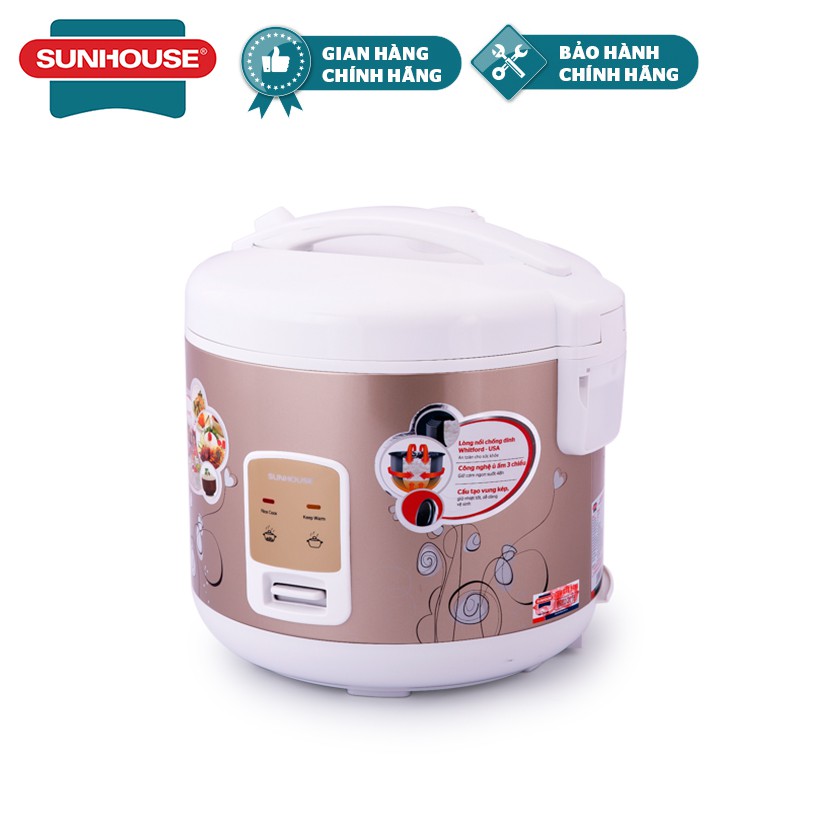 Nồi cơm điện sunhouse shd8302 2.8l - tặng nồi quấy bột phi 14cm