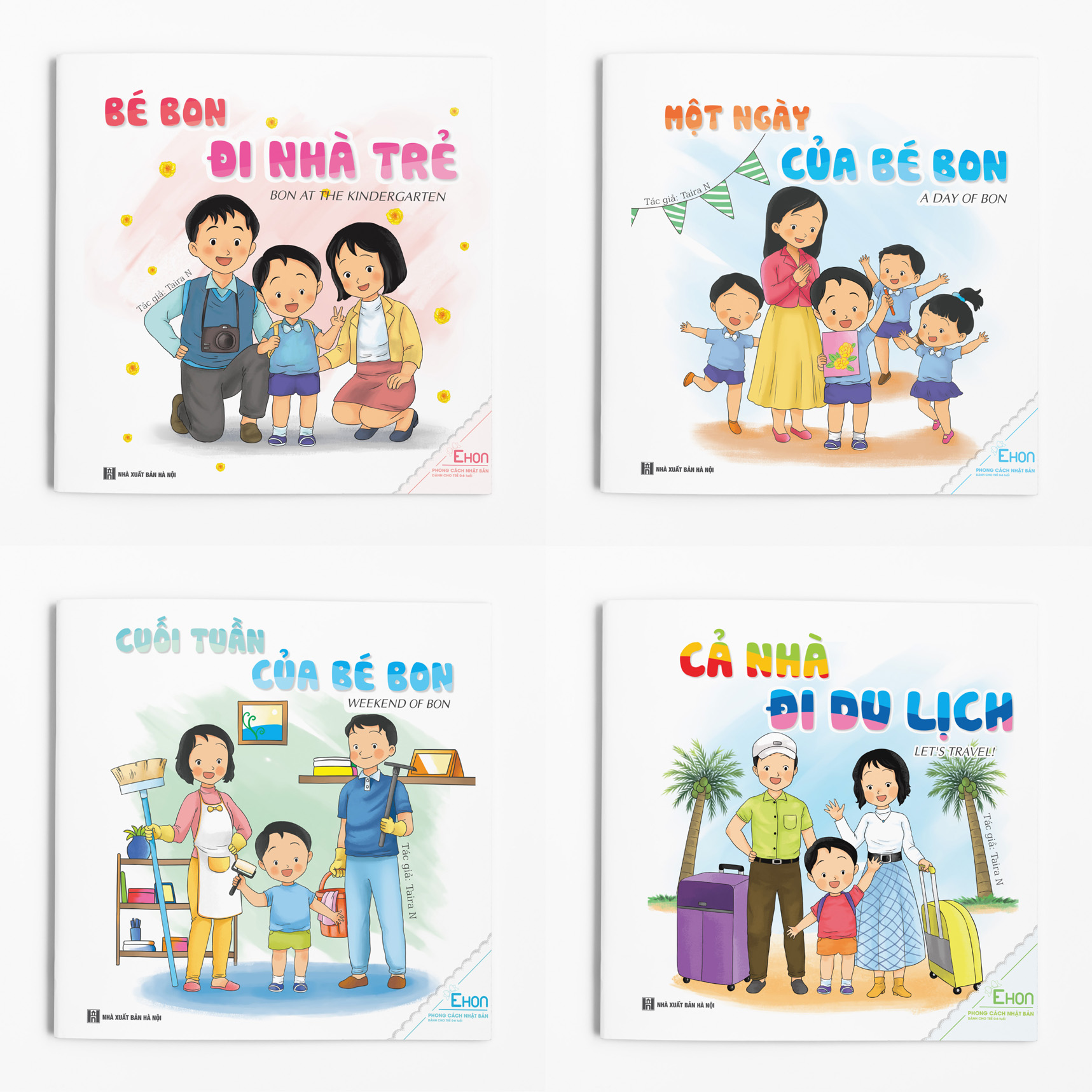 [HCM]Combo 4 Truyện Ehon: Truyện Bé Bon