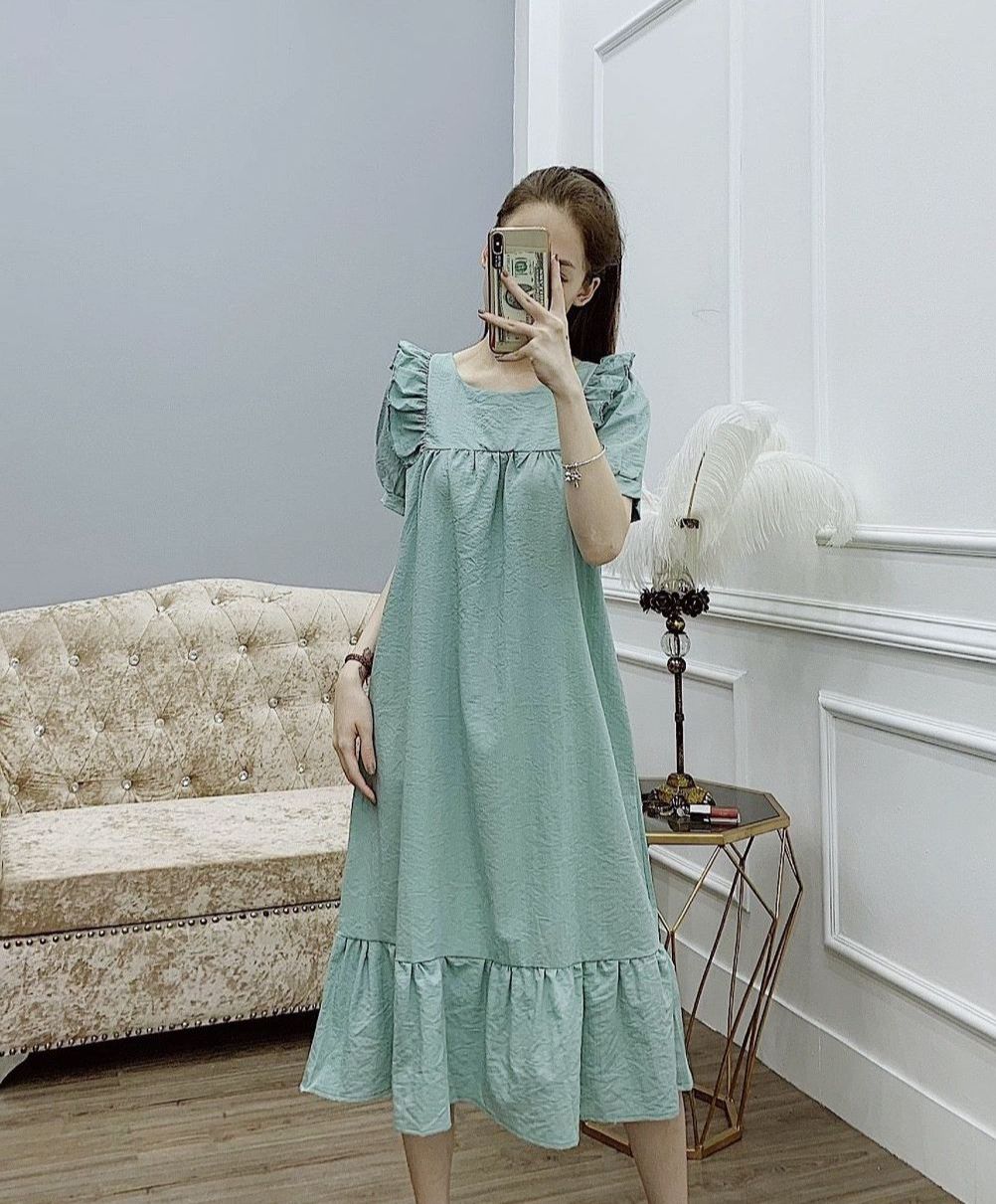 Đầm bầu , váy suông von nhẹ thiết kế cao cấp
