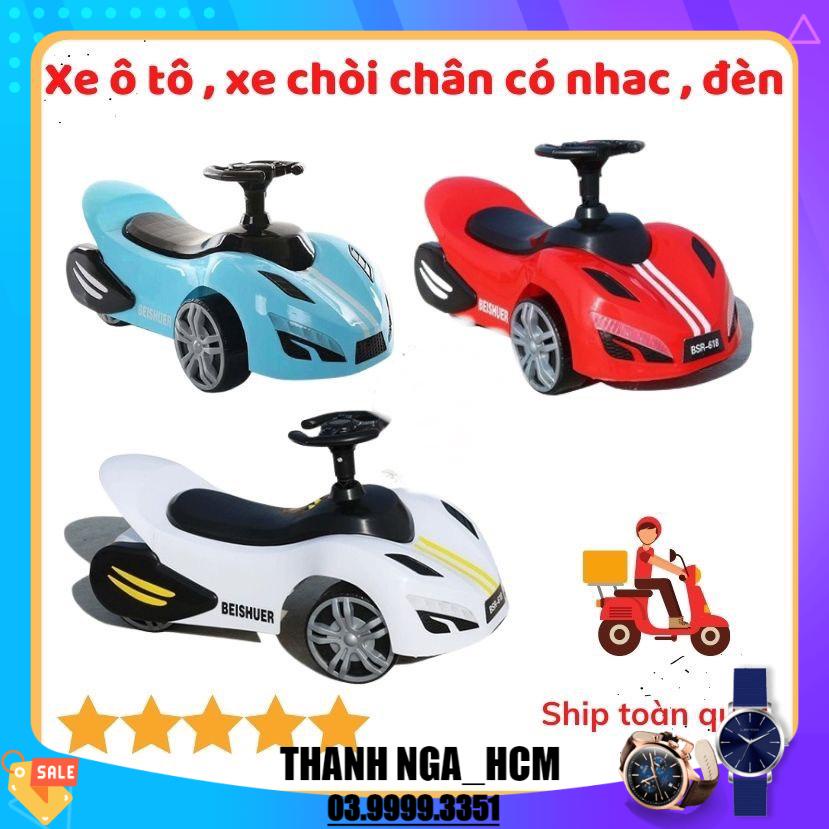 Xe lắc , xe chòi chân hình ô tô cho bé có nhạc và đèn, dành cho bé 1-5