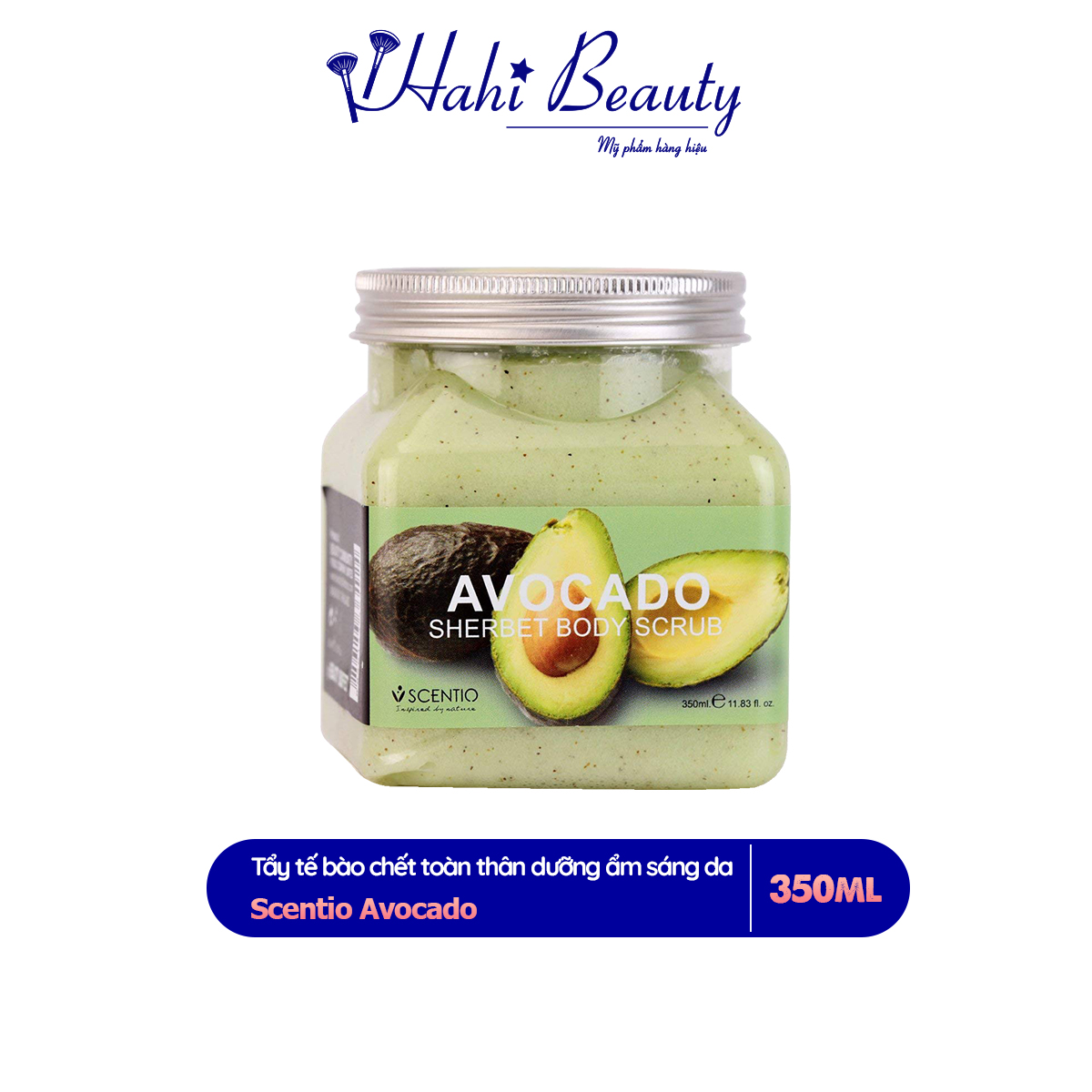 Tẩy tế bào da chết body dưỡng ẩm và sáng mịn da quả bơ Scentio Avocado 350ml