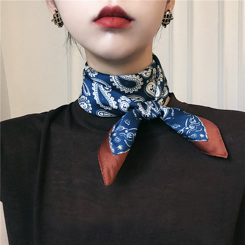 Khăn Lụa Vuông 70x70- Khăn Turban Badanda Nữ Công Sở Quàng Cổ Buộc Tóc Làm Áo Yếm Lụa Cao Cấp-Hoa Điều