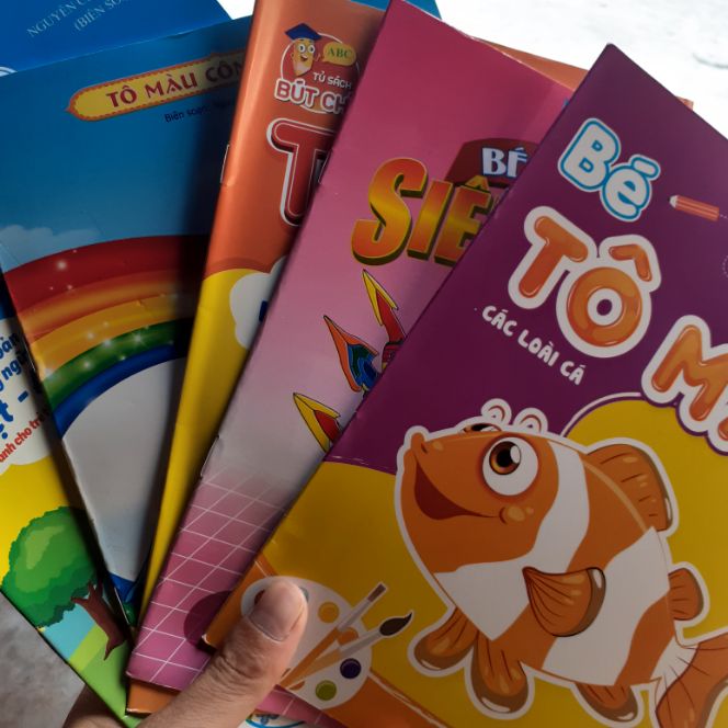 combo 10 quyển sách tô màu cho bé giá ( đủ mẫu)