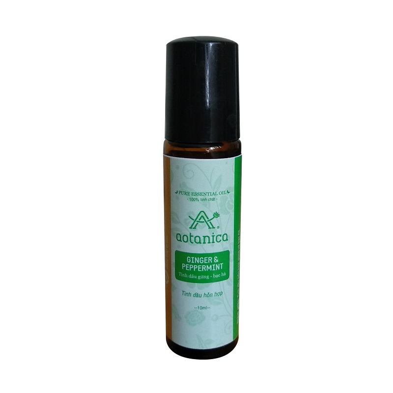 Tinh dầu bi lăn Gừng – Bạc hà Aotanica 10ml